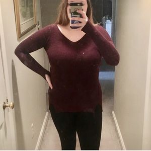 maroon sweater